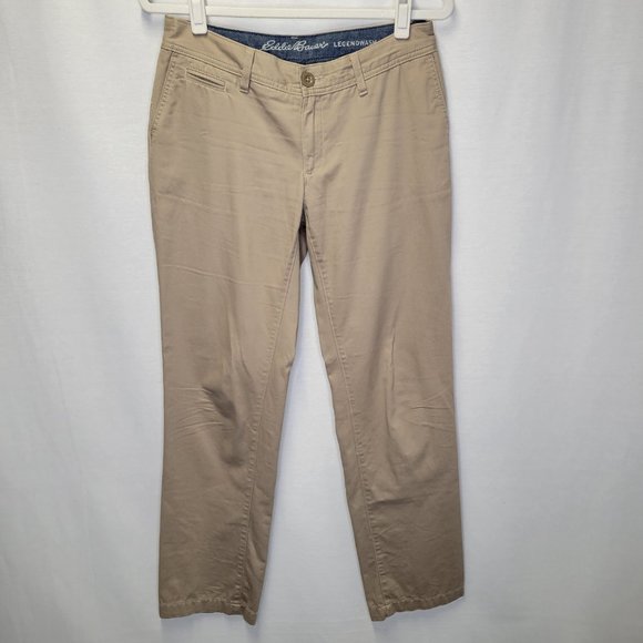 Eddie Bauer Pants - Eddie Bauer Women's Size 8 Pants Tan Khaki Legendwash Straight Leg
